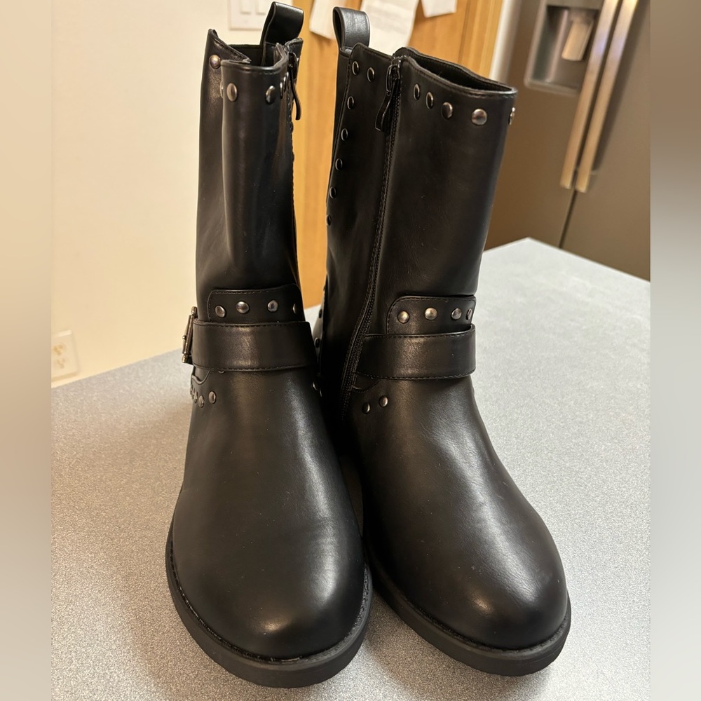 Torrid Size 9W Black Moto Bootie